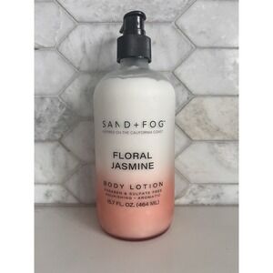 Sand + Fog Floral Jasmine Body Lotion 15.7 oz  New In Glass Jar